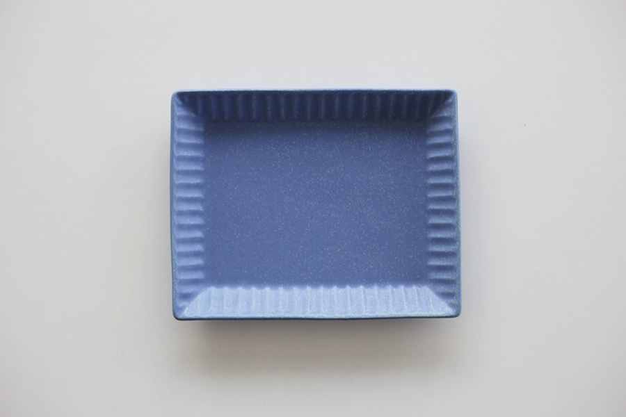 SAKUZAN Stripe Square Plate (블루)